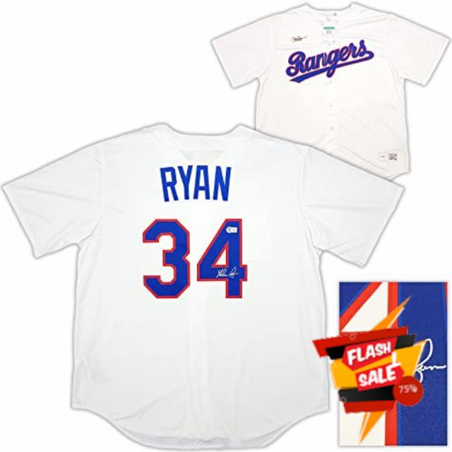 Nolan Ryan Signed Texas CC Baseball Jersey BAS