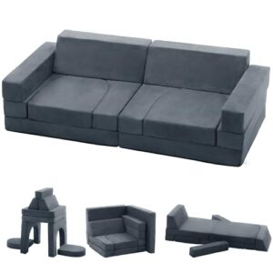Kids Nugget Couch and Modular Kids Play Couch for Playroom and Bedroom