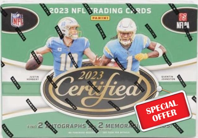 2023 Panini Certified Football Hobby Box (10 Packs/5 Cards: 2 Autos