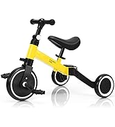 COSTWAY Baby Balance Bike, Folding Toddler Walker Training Bicycle with 3 Heights Adjustable Seat...