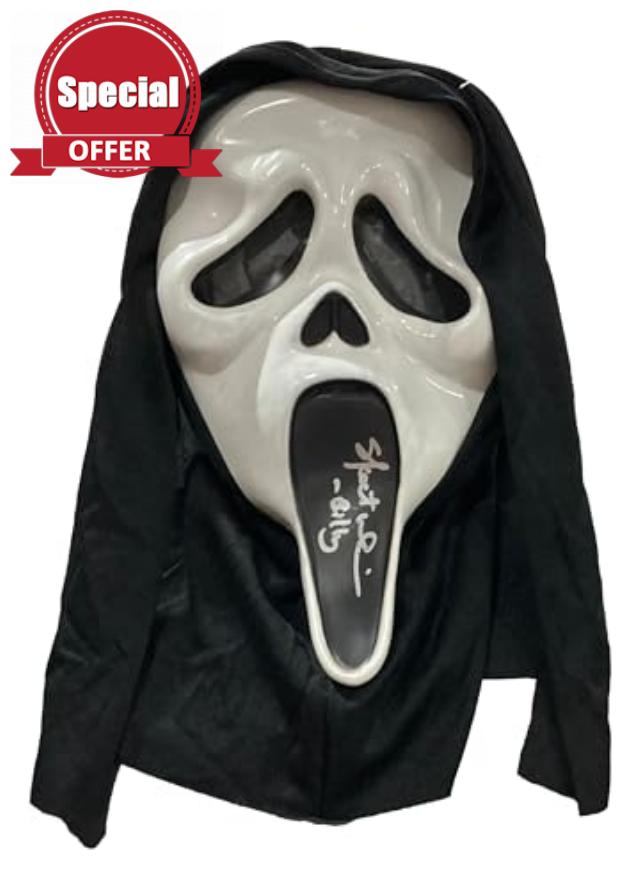 Skeet Ulrich Signed Replica Scream Ghost Face Mask Billy Inscribed JSA ITP