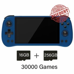 AOEKPDPET Powkiddy X55 Handheld Gaming Console 5.5-inch HD IPS Screen Linux System 256GB Storage Supports 30+ Emulators
