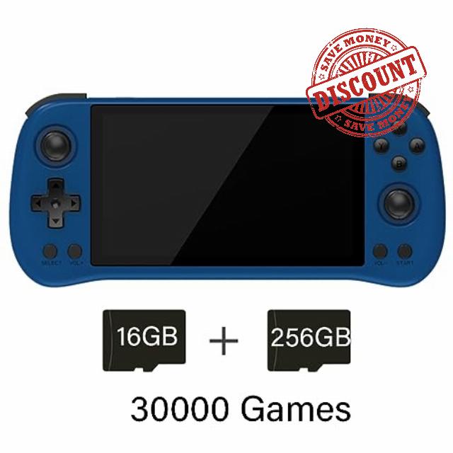 AOEKPDPET Powkiddy X55 Handheld Gaming Console 5.5-inch HD IPS Screen Linux System 256GB Storage Supports 30+ Emulators