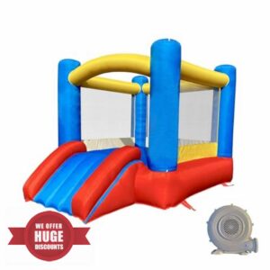 Wshunlyda1913 Colourful Bounce House with Slide for Toddlers Kids1-8 Small Mini 6ftx8ft Indoor Inflatable Castle Bouncy House Blower Included