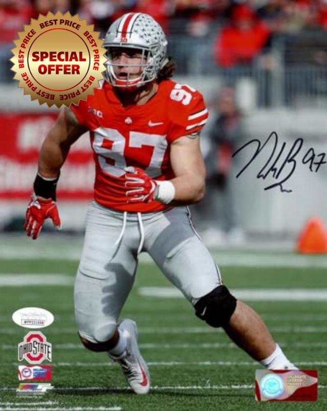 Nick Bosa Autographed/Signed Ohio State Buckeyes 8x10 Photo JSA 42525 - Autographed College Photos