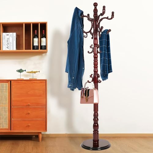 Natural Wood Hall Tree