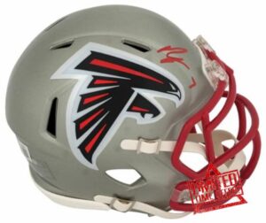 Bijan Robinson Signed Falcons FLASH Riddell Speed Mini Helmet - (Beckett)