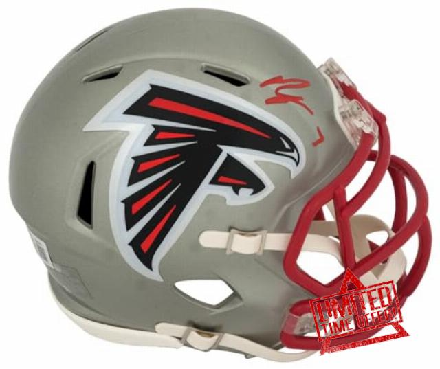 Bijan Robinson Signed Falcons FLASH Riddell Speed Mini Helmet - (Beckett)