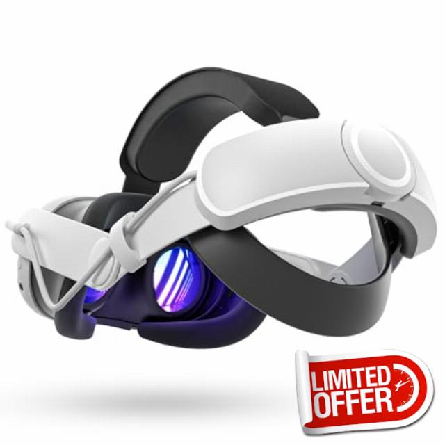 Maecker Battery Headstrap Compatible with Meta Quest 3 Head Strap Battery Pack 6000mAh Comfort for Oculus Quest 3 Head Strap