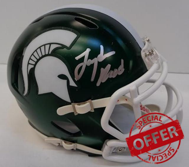 Jayden Reed Autographed Michigan State Spartans Mini Helmet - Autographed NFL Mini Helmets