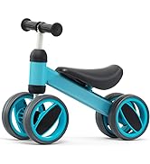 COSTWAY Baby Balance Bike, 4 Wheels Toddler Ride on Toys, No Pedal Infant Walker Training Bicycle...