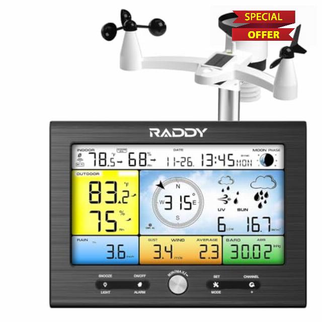 Raddy WF-100SE 13-in-1 Weather Station Wi-Fi