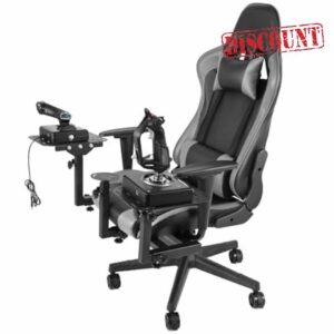 Mokapit Flight Simulator Joystick Hotas Chair Pulley Fixable Stand Adjustable Mount Compatible with Logitech X56