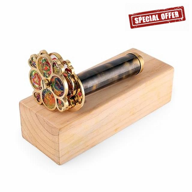 AL QAYIM Premium Handcrafted Brass Kaleidoscope - Vintage Aesthetics