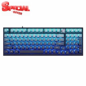 MOLGRIA SKYLOONG GK980 Blue Backlit Gaming Keyboard with Side Transparent Pudding Keycaps