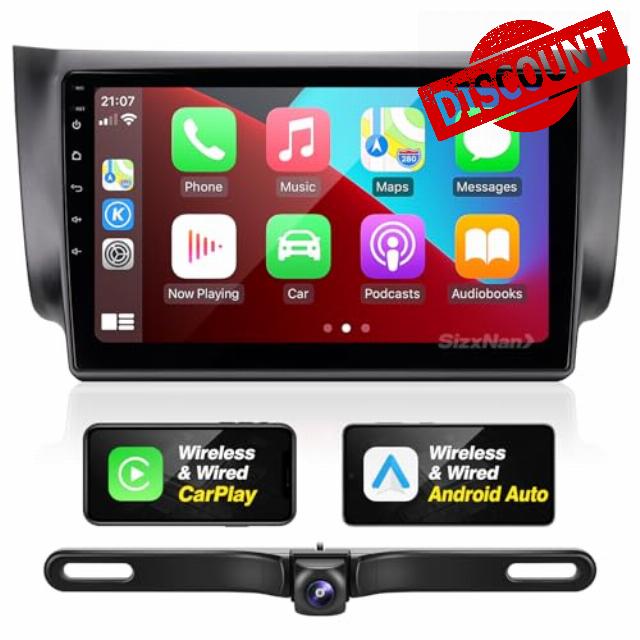 SizxNanv for Sentra Radio Android 11 Touchscreen Compatible with Wireless Carplay Android Auto