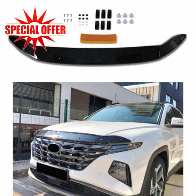BMY Hood Deflector/Front Bug Shield Compatible for Hyundai Tucson 2021-2024 Hood Guard Bonnet Protector | Particles & Bug | Car Accessories