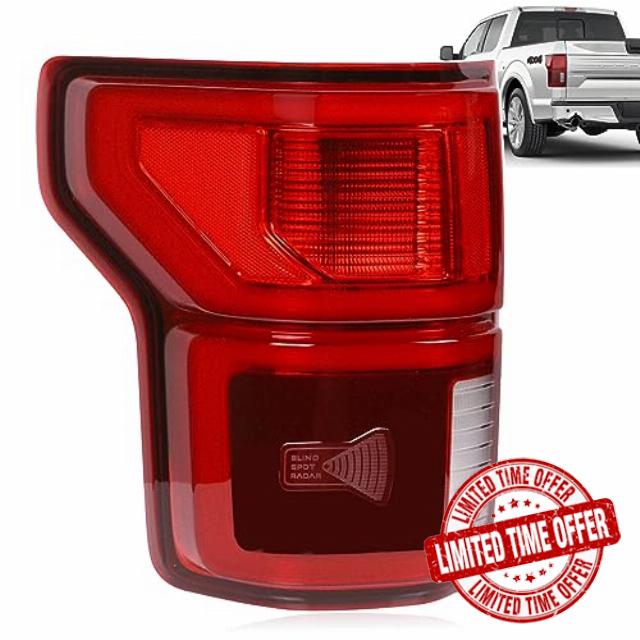 Nakuuly LED Tail Lights with Blind Spot Compatible With Ford F150 2018 2019 2020 Left Driver Side Taillight Rear Brake Lamp Signal Assembly # KL3Z13405B (Module NOT Included)