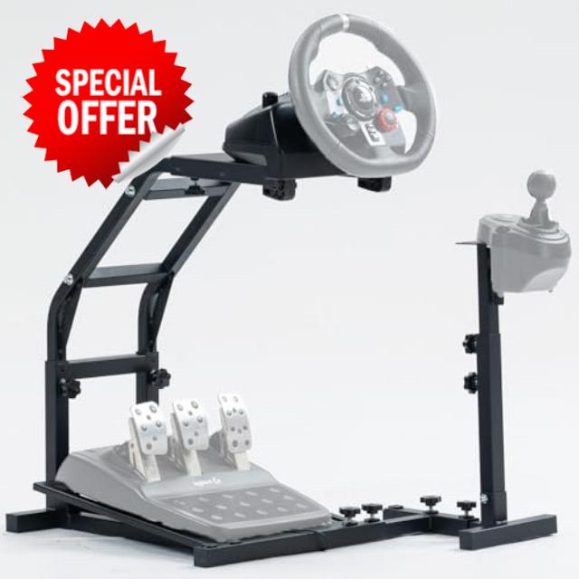 Gazzyt Racing Steering Wheel Stand Height Adjustable fit for Logitech