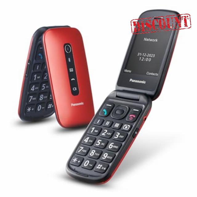 Panasonic KX-TU550EXR 4G Essentials Clamshell Mobile Phone for Elderly