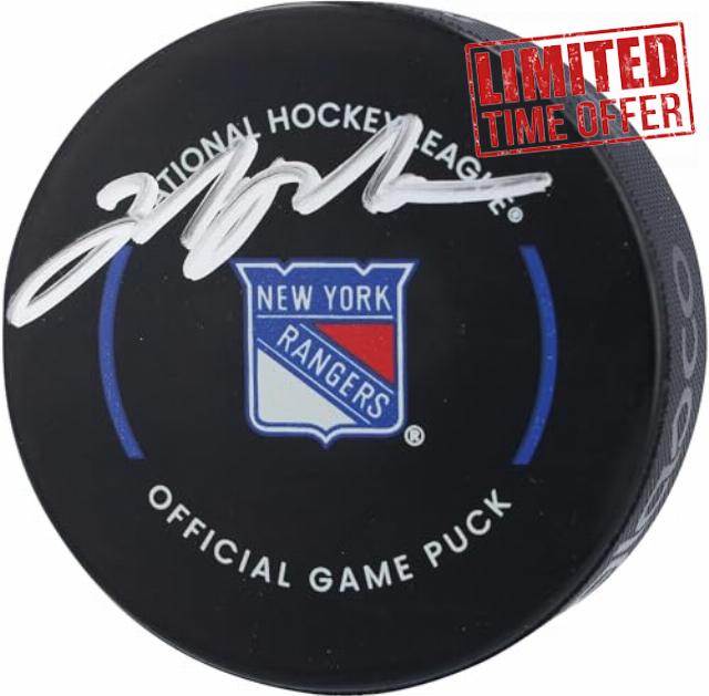 Mark Messier New York Rangers Autographed Official Game Puck - Autographed NHL Pucks