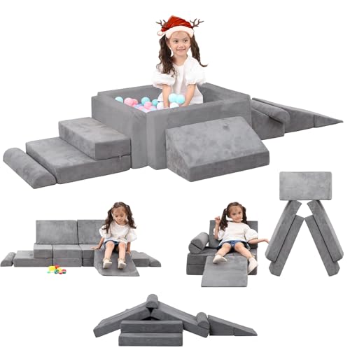 Convertible Sofa Indoor Active Climbing Crawling and Playing(Gray)