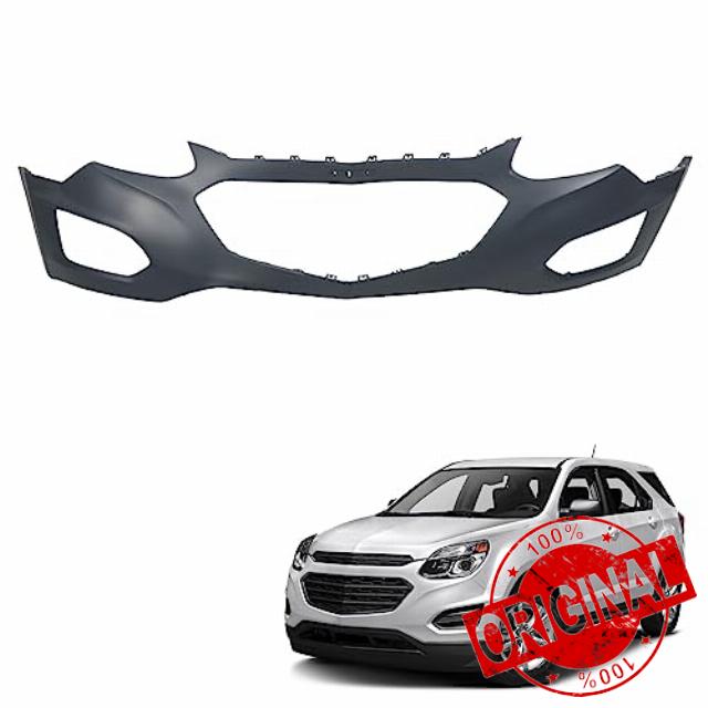 munirater Front Bumper Cover with Fog Lamps Primed Replacement for 2016 2017 Equinox GM1014120