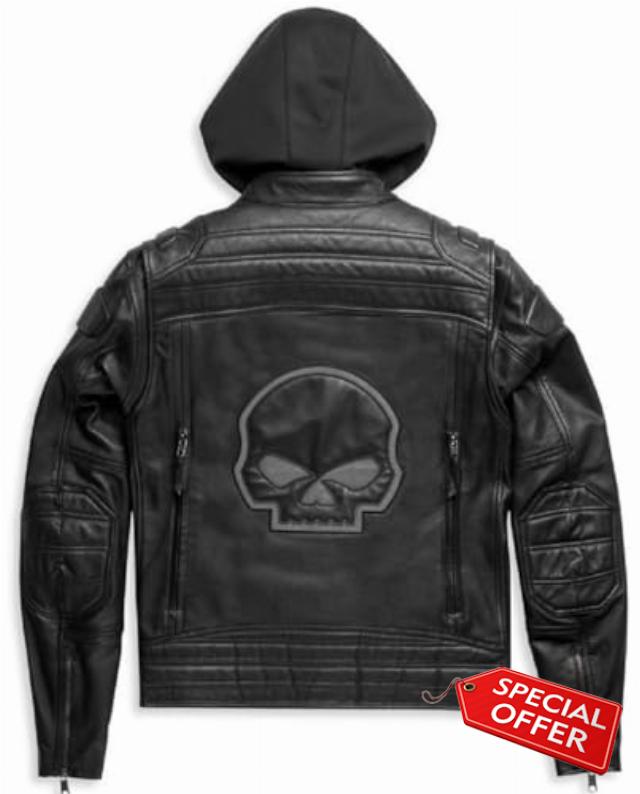 Harley Men’s Genuine Cowhide Top Grain Premium Passing Link Black Leather Biker Jacket Motorcycle Vents Cafe Racer Jacket