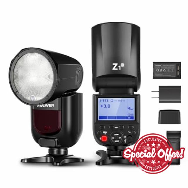 NEEWER Round Head Flash Speedlite Compatible with Nikon