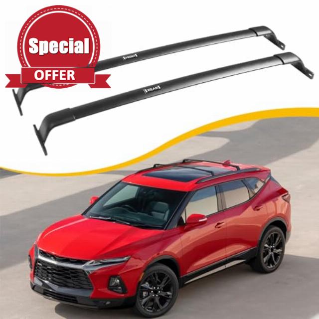 EZREXPM 220lbs Cross Bar Roof Rack Fit for Chevrolet Chevy Blazer 2019-2024 Cargo Carrier Crossbar Rooftop Accessories (with Side Roof Rails)