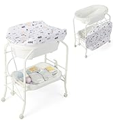 COSTWAY 4-in-1 Baby Walker, Foldable Push Along Walkers with Adjustable Height & Speed, Music, Li...