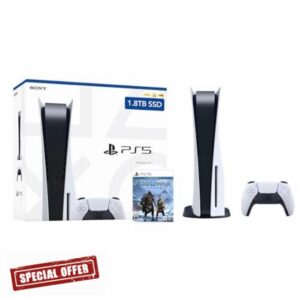 PlayStation 5 Enhanced Storage 1.8TB Disc Version Console - PS5 Disc Console with 1.8TB Ultra-High Speed PCIe Gen 4 NVNe SSD