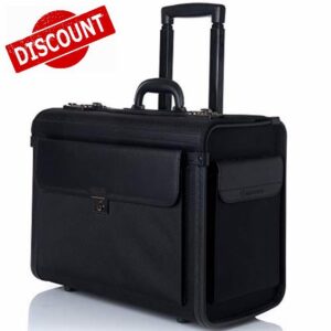 Alpine Swiss Rolling 17" Laptop Briefcase on Wheels Attache Lawyers Case Legal Size
