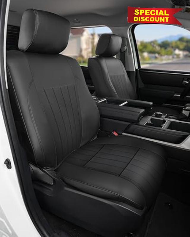 KUST Seat Covers Custom Fit for Toyota Tacoma 2016-2023 Waterproof Leather Car Seat Cover Custom Seat Protectors Truck Full Set Black
