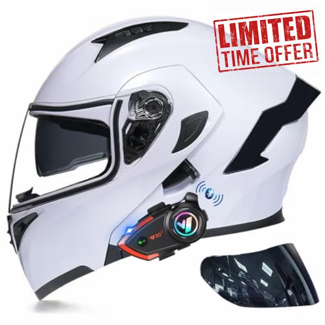 Bluetooth Modular Motorcycle Dual Visor Helmet