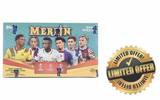 2022/23 Topps UEFA Merlin Chrome Soccer Hobby Box 1 Autograph Card Per Box