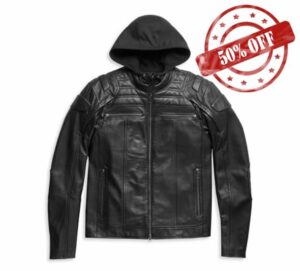 Harley HD Men's Auroral II 3-in-1 Leather Jacket Cruiser Biker Black Leather Motorcycle Riding Jacket For Man