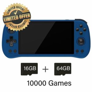AOEKPDPET Powkiddy X55 Handheld Gaming Console 5.5-inch HD IPS Screen Linux System 64GB Storage Supports 30+ Emulators