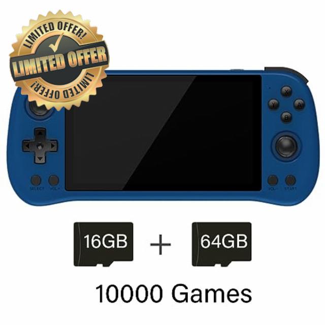 AOEKPDPET Powkiddy X55 Handheld Gaming Console 5.5-inch HD IPS Screen Linux System 64GB Storage Supports 30+ Emulators