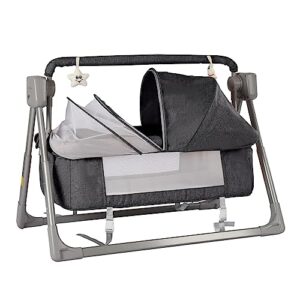 5 Speed Electric Stand Crib with Mosquito Net+Mat+Pillow