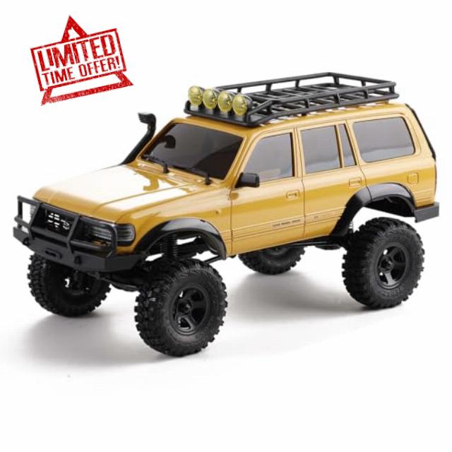 EAZYRC FMS Fcx18 1/18 Land Cruiser 80 Toyota RC Rock Crawler RTR 4x4 Off-Road Waterproof Hobby Grade RC Trucks All Terrains for Adults with 2.4Ghz Radio