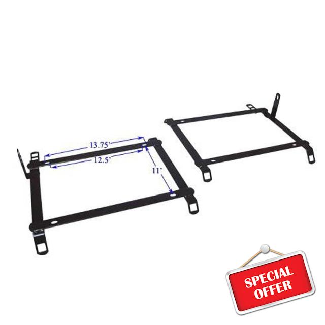 Megan SBT-HC92 Front Left & Right Mild Steel Black Seat Bracket
