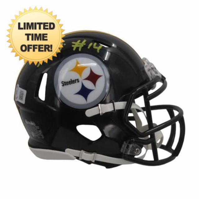 George Pickens Autographed Pittsburgh Speed Mini Football Helmet - BAS