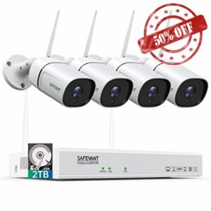 [Two Way Audio 3MP] Wireless Security Camera System 2TB Hard Drive