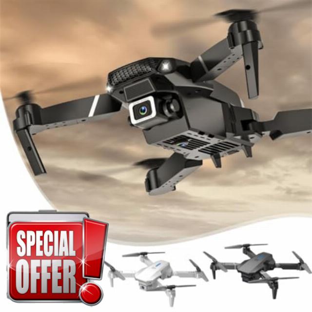 Drone With Dual 1080P HD FPV Camera Remote Control Toys Gifts For Boys Girls With Altitude Hold Headless Mode Start Speed Adjustment (Black)