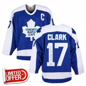 Wendel Clark Signed Toronto Maple Leafs Mitchell & Ness Jersey - Autographed NHL Jerseys
