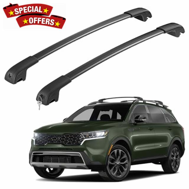 HmmtyRack Car Roof Rack Cross Bars for 2021-2024 KIA Sorento X-Line S AWD/X-Line EX AWD/X-Line SX Prestige AWD with Lock for Rooftop Cargo Carrier Luggage Kayak Canoe Bike Snowboard