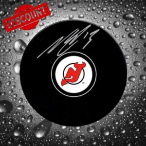 Nico Hischier New Jersey Devils Autographed Puck - Autographed NHL Pucks