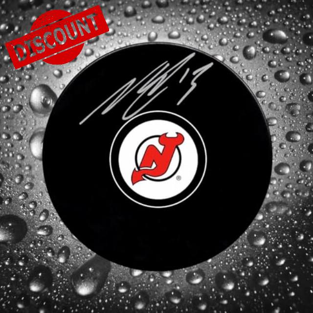 Nico Hischier New Jersey Devils Autographed Puck - Autographed NHL Pucks