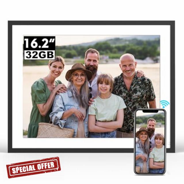 BSIMB 16.2-Inch 32GB WiFi Extra Large Digital Picture Frame
